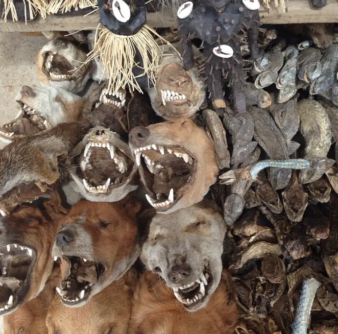 Mercado de fetiches en Lomé
