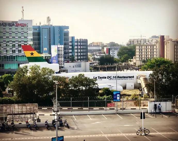 Desde el aeropuerto de Accra